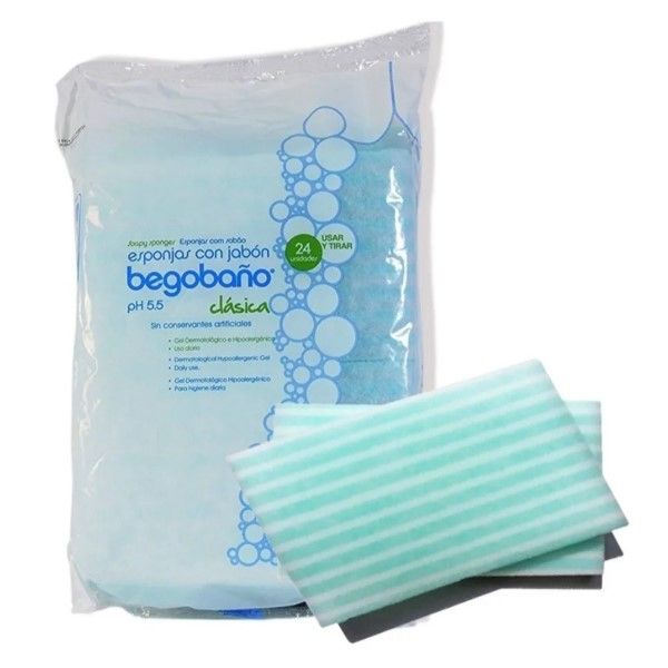 Esponjas Jabonosa Neutro - Desechable Begobaño x 24 Unid