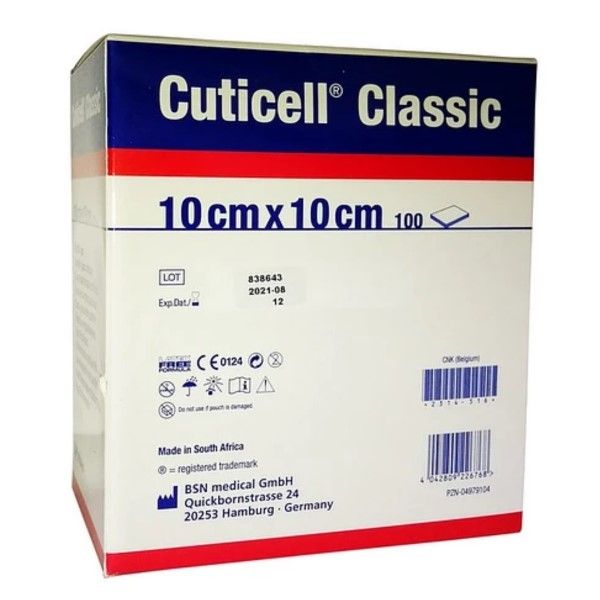 Gasa Parafinada Cuticell Classic 10x10 cm (Caja x100 UNIDADES)