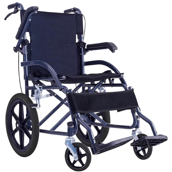 Silla de Ruedas Geriátrica Plegable Apoya Brazos Abatibles