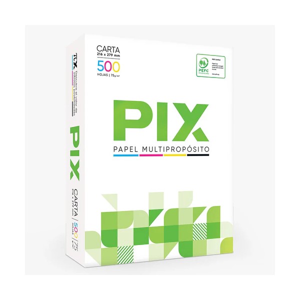 Papel Fotocopia Tamaño Carta 75 Gr 500 Hojas Pix Resma